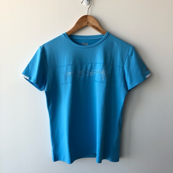 Fila Baby Blue Active Wear Tee Shirt - Picture 1 of 5